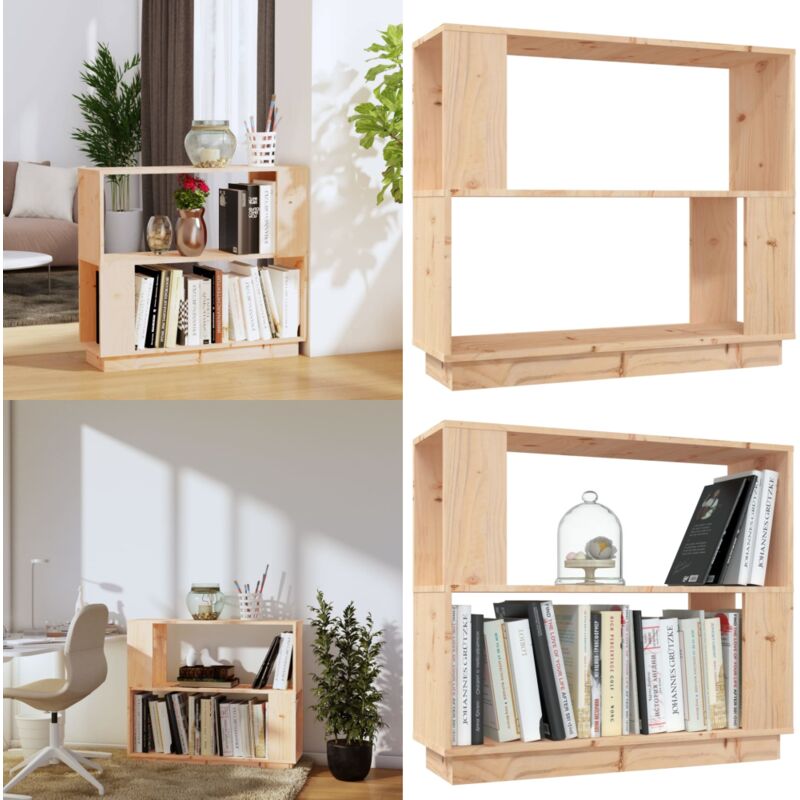 Bücherregal/Raumteiler 80x25x70 cm Massivholz Kiefer - Holzregal - Buche - Bücherregal - Raumteiler - Massives Holz - Home & Living