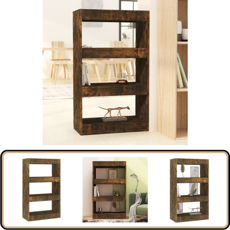 Vidaxl - Bücherregal/Raumteiler Räuchereiche 60x30x103 cm Holzwerkstoff - Buche Regal - Holzmöbel - Regal - Raumteiler - Eiche Dekoration