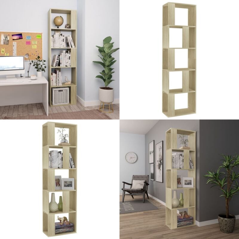 Vidaxl - Bücherregal/Raumteiler Sonoma-Eiche 45x24x159 cm Holzwerkstoff - Bücherregal - Regal - Raumteiler - Eiche Möbel - Holzmöbel - Home & Living