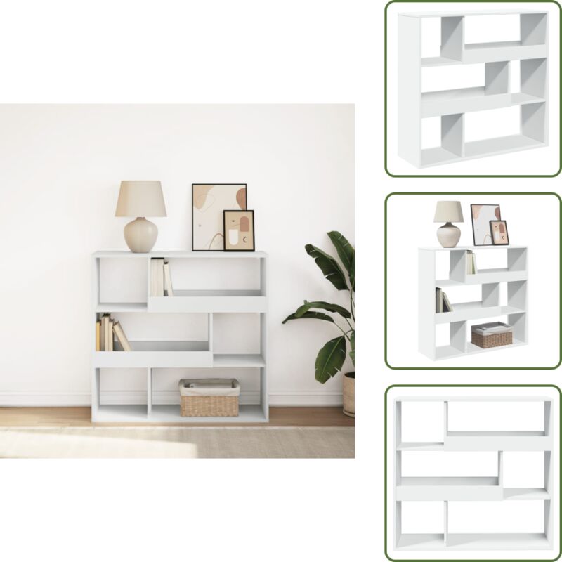 Vidaxl - Bücherregal/Raumteiler Weiß 100x33x94,5 cm - Bücherregal - Bücherregale - Raumteiler - Standregal