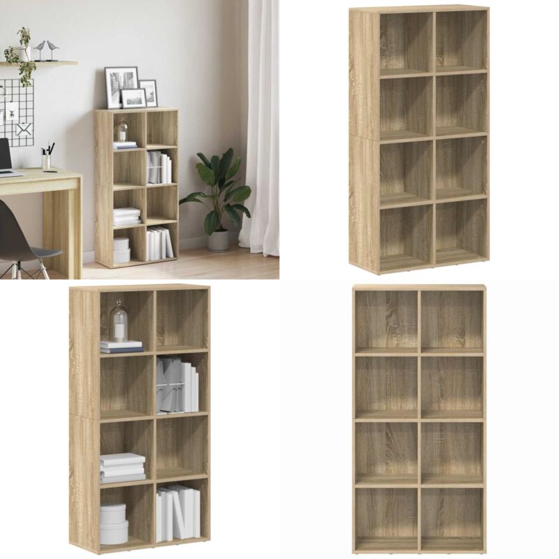 Vidaxl - Bücherregal/Sideboard Sonoma-Eiche 66×30×130 cm Holzwerkstoff - Bücherregal - Sideboard - Eiche Dekor - Holzwerkstoff - Möbel - Home & Living