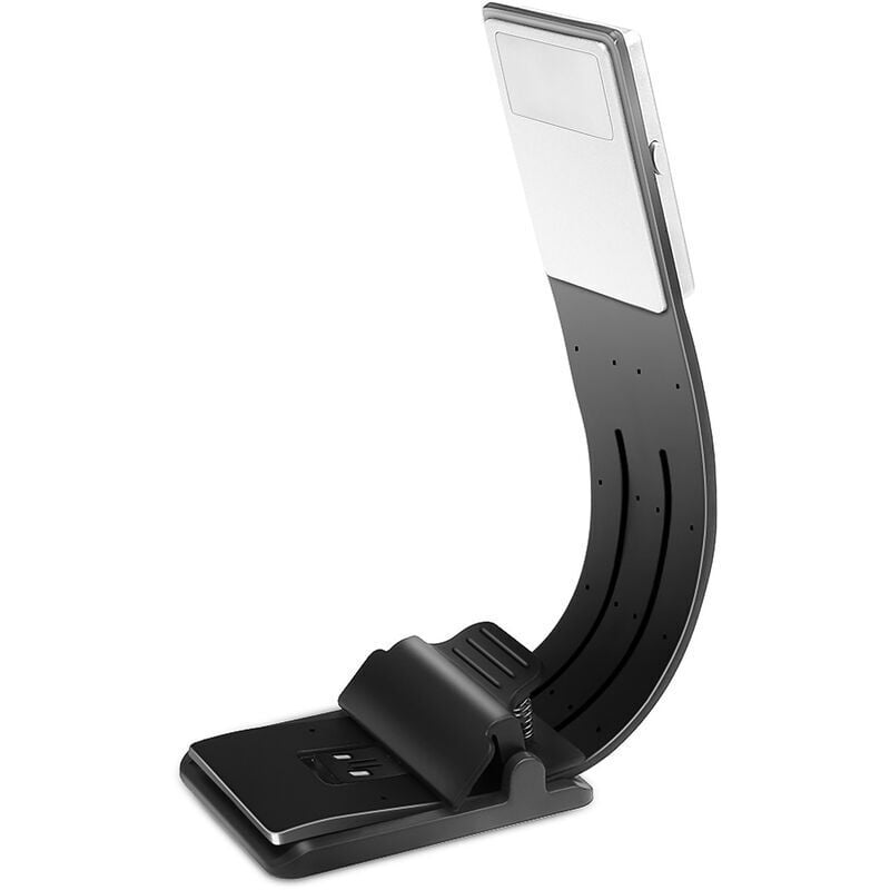 Lampe de lecture livre avec clip, lampe de lecture LED, lampe de lecture avec pince, 4 niveaux de luminosité réglables, USB rechargeable pour