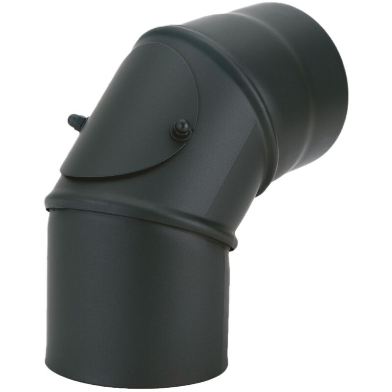 Abgasbogen für Pelletofen Ø 80 90° mit Reinigungsöffnung