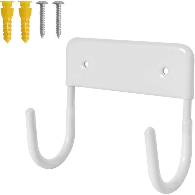 Bügelbrettaufhänger, Wandhalterung für Bügelbrett, robuster Bügelbretthaken, Bügelbrettaufhänger zur Wandmontage, Wandhalterung für Bügelbrett (Weiß)