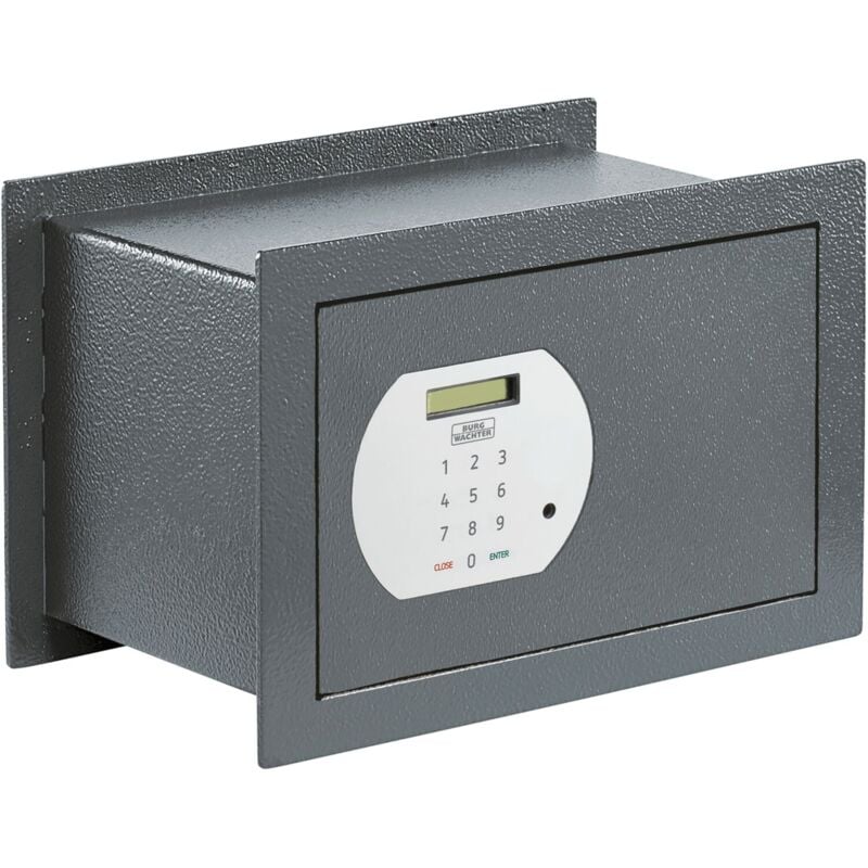 Burgwächter Wand Tresor mit Schlüssel - Einbautresor Pure Safe PSW 120 E - Mini Tresor für Wandbefestigung, Stahl anthrazit