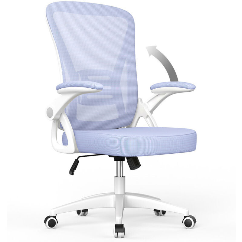 Wowttrelax - Bürostuhl Bürostuhl mit hochklappbarer Armlehne - mit 90-105° verstellbarer Rückenlehne - Lila