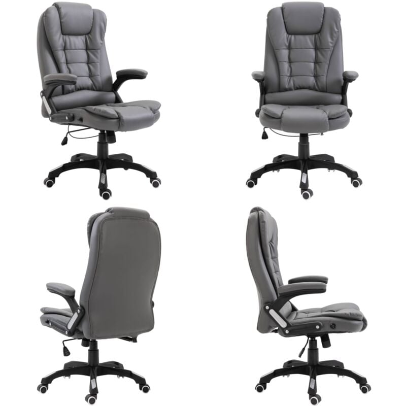 Bürostuhl Anthrazit Kunstleder - Bürostuhl - Ergonomischer Stuhl - Drehstuhl - Arbeitsplatzstuhl - Gamingstuhl - Home & Living