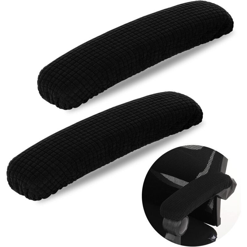 Bürostuhl-Armlehnenbezüge, Stretch-Polyester, schützende Bürostuhlbezüge, lindert Ellenbogenbeschwerden, Bürostuhl-Armlehnenbezug (Länge: 40 cm)