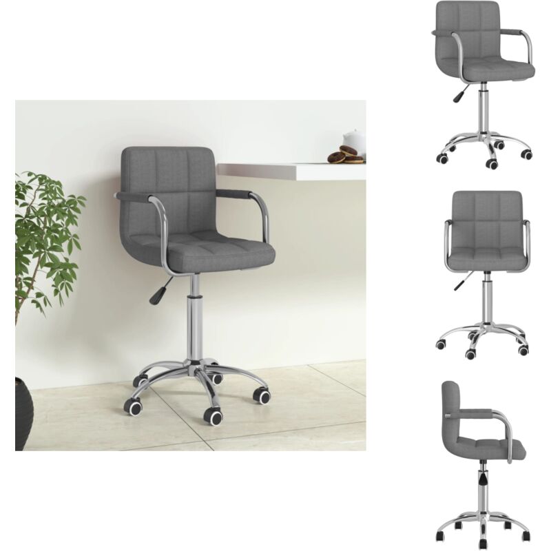 Vidaxl - Bürostuhl Drehbar Hellgrau Stoff - Bürostuhl - Bürostühle - Stuhl - Stühle