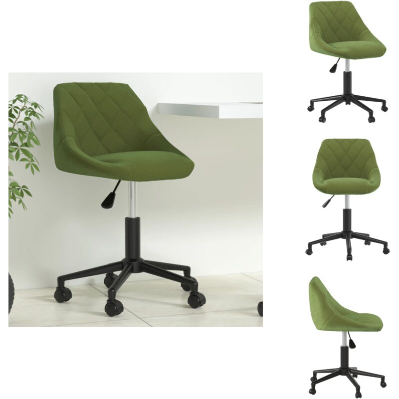 Bürostuhl Drehbar Hellgrün Samt - Bürostuhl - Bürostühle - Stuhl - Stühle