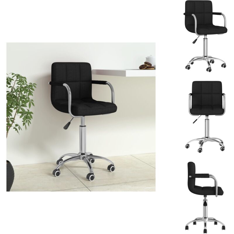 Vidaxl - Bürostuhl Drehbar Schwarz Stoff - Bürostuhl - Bürostühle - Stuhl - Stühle