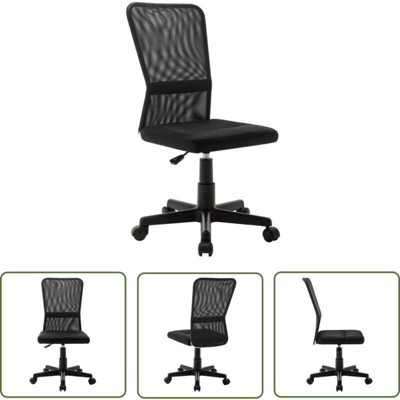 Abcrital - The Living Store Bürostuhl Schwarz 44x52x100 cm Netzgewebe - Bürostuhl - Netzstoffsessel - Ergonomischer Stuhl - Gamingstuhl - Swivel Chair
