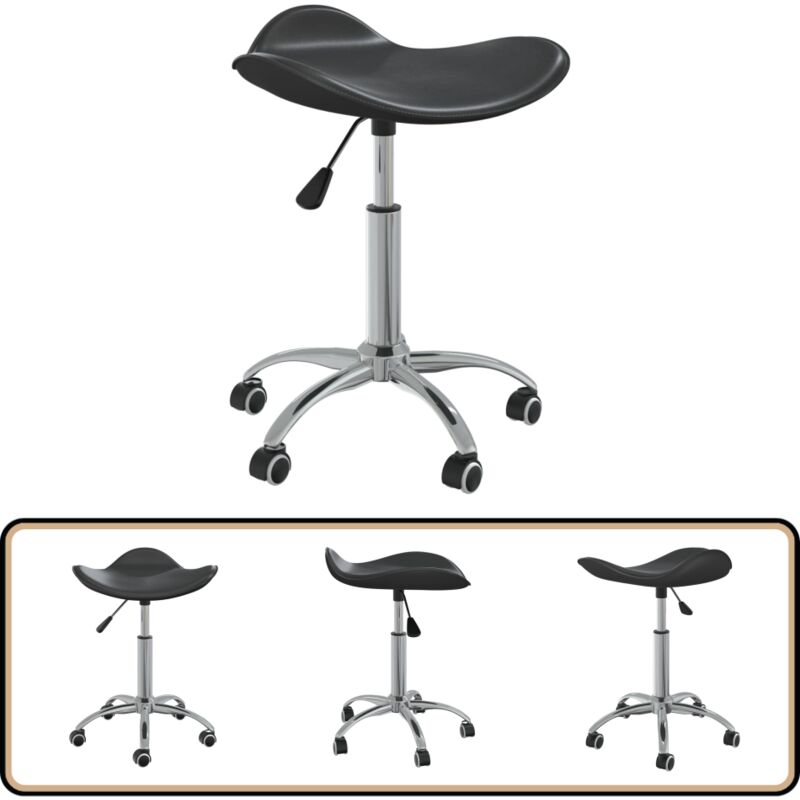 Vidaxl - Bürostuhl Schwarz Kunstleder - Bürostuhl - Schreibtischstuhl - Ergonomischer Stuhl - Schwarzer Stuhl - Hochwertiger Stuhl