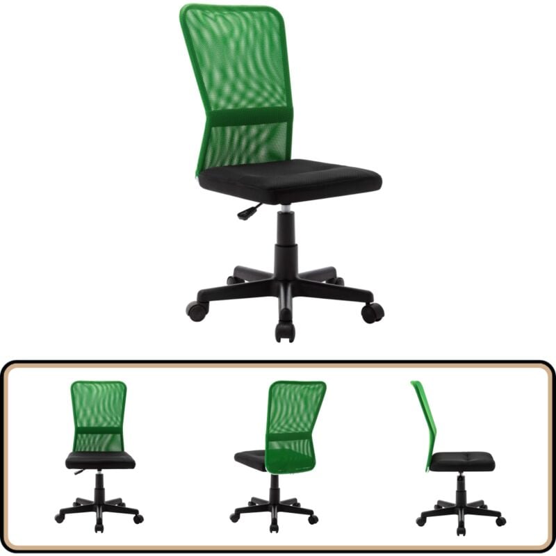 Bürostuhl Schwarz und Grün 44x52x100 cm Netzgewebe - Bürostuhl - Ergonomischer Stuhl - Drehstuhl - Gamingstuhl - Home Office