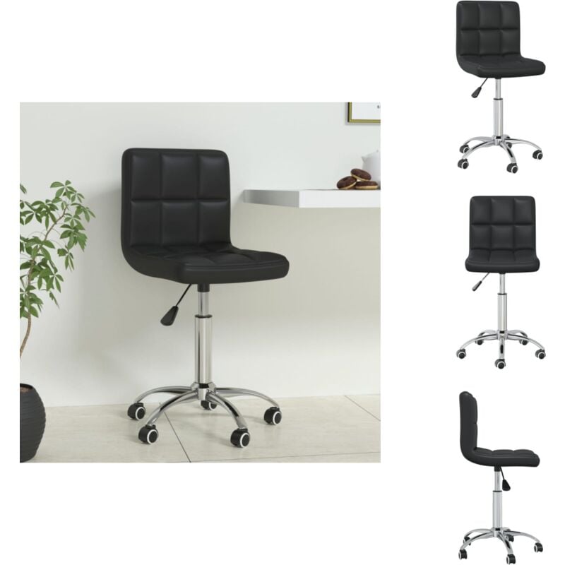 Vidaxl - Bürostuhl Drehbar Schwarz Kunstleder - Drehstuhl - Bürostuhl - Schreibtischstuhl - Arbeitsplatzstuhl - Gamingstuhl