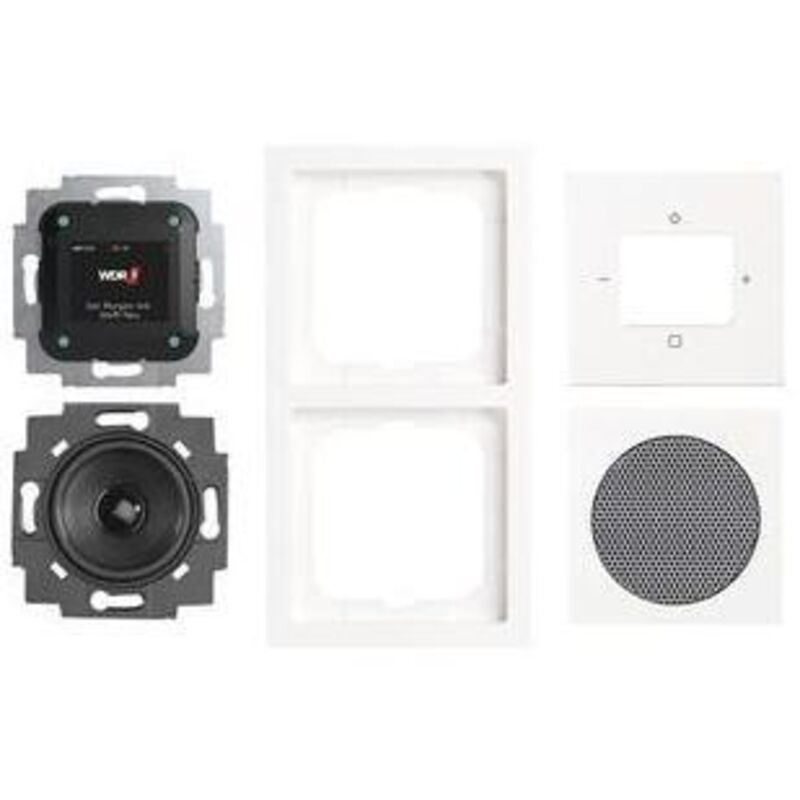 Busch-Jaeger Busch-Radio DAB+ Komplettset Radio studioweiß - future® linear (8220 UJ-84-101), 2CKA008200A0233