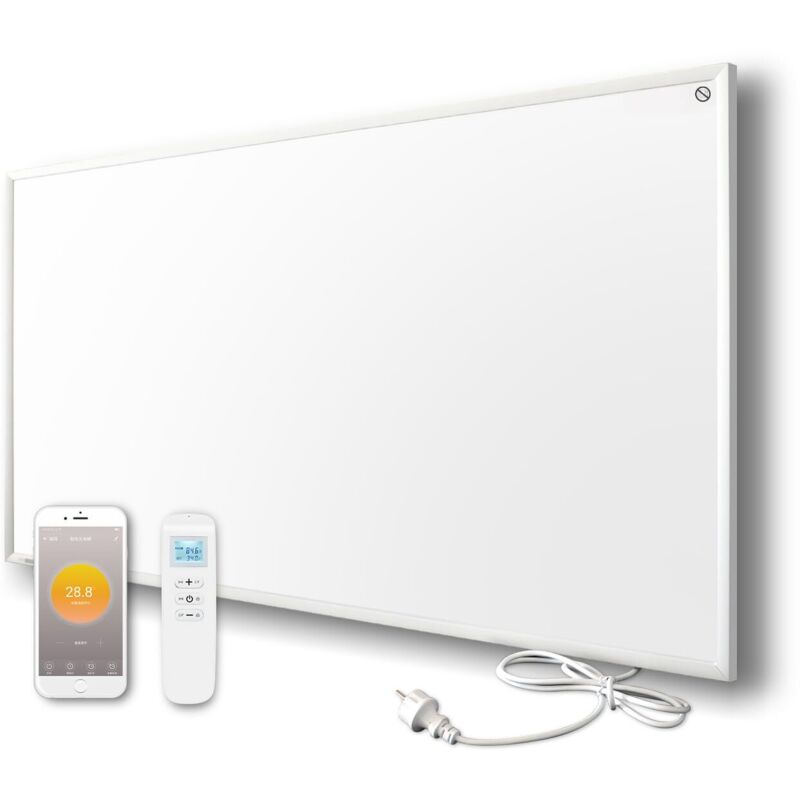 Infrarotheizung mit Thermostat 700 Watt, App Fernbedienung Steuerung, Infrarot wandmontage Elektroheizung Energiesparende, Wandheizung Heizpaneel