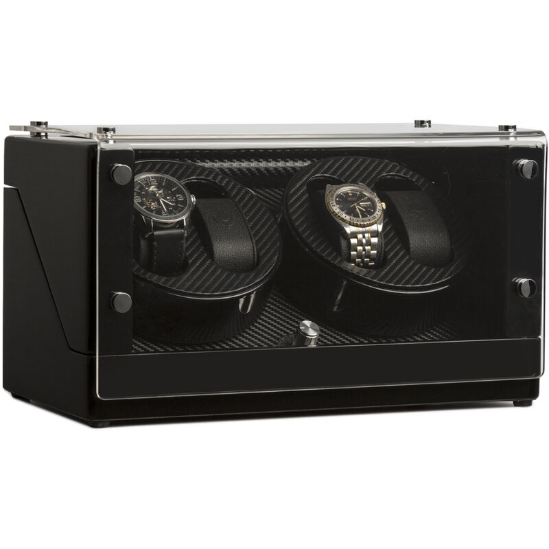 Klarstein - CA2PM Uhrenbeweger für 4 Uhren Karbon-Optik