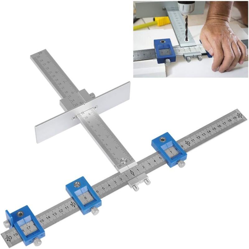 ZVD - Cabinet Hardware Jig, True Position Guide Tool, Fastest and Most Accurate, Wood Drilling Knob and Jig, Hole Saw Diameter