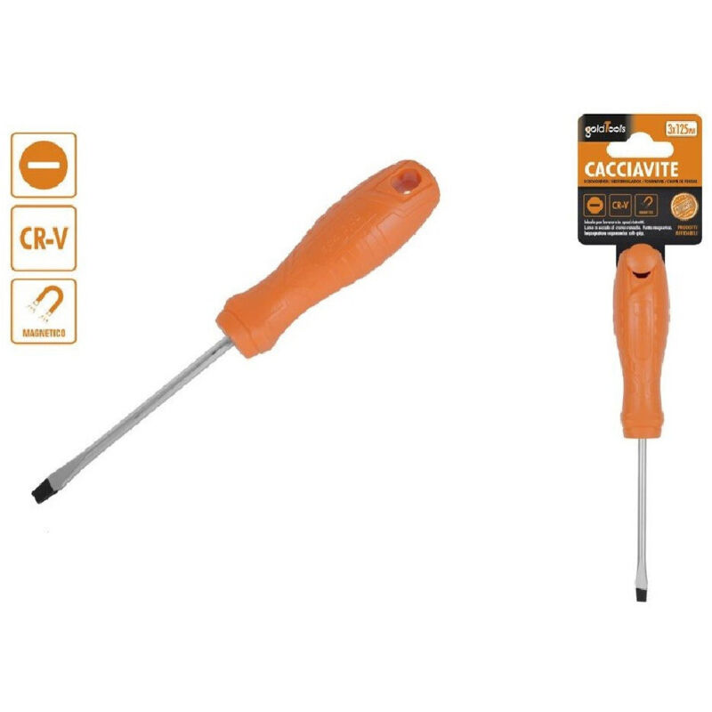 Trade Shop Traesio - Trade Shop - cacciavite giravite 3X125 mm mit magnetic points in acciaio cr-v 97485 -