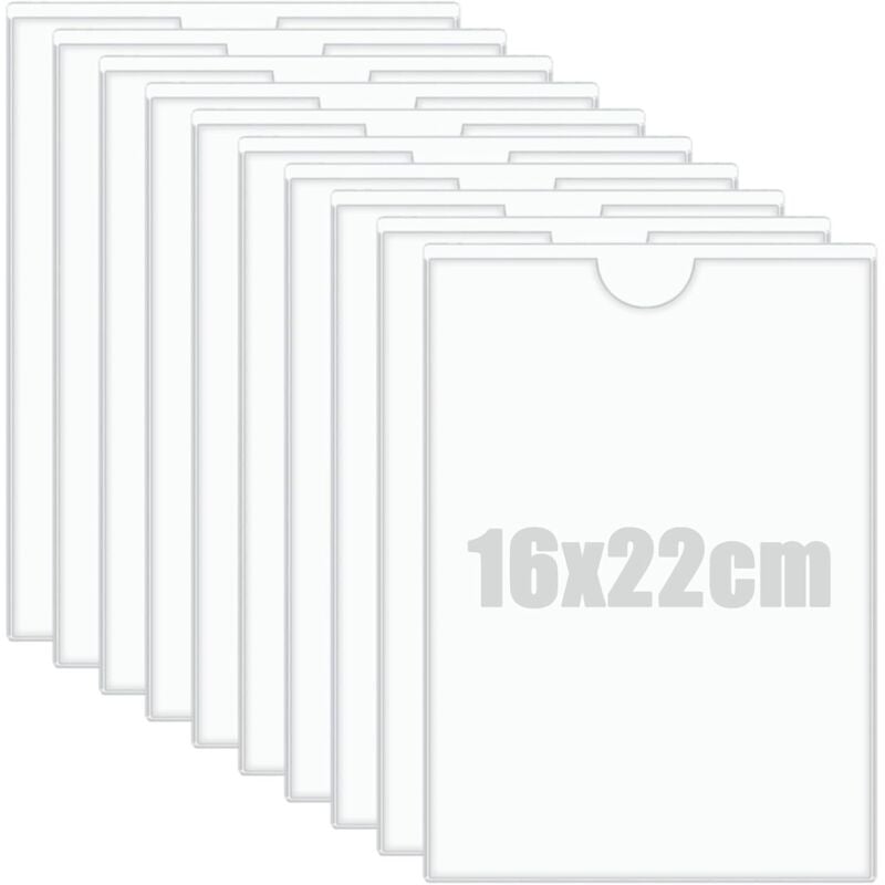 Caduceus Auto-Halterung A5 selbstklebend, 10 Stück, 16 x 22 cm, Auto-Kartenhalter, Windschutzscheiben-Klebehülle für Visitenkarten,