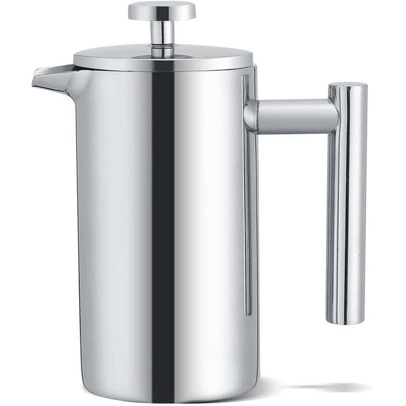 350 ml French Press Kaffeemaschine aus Edelstahl, French Press Kaffeemaschine mit Dreifachfilter