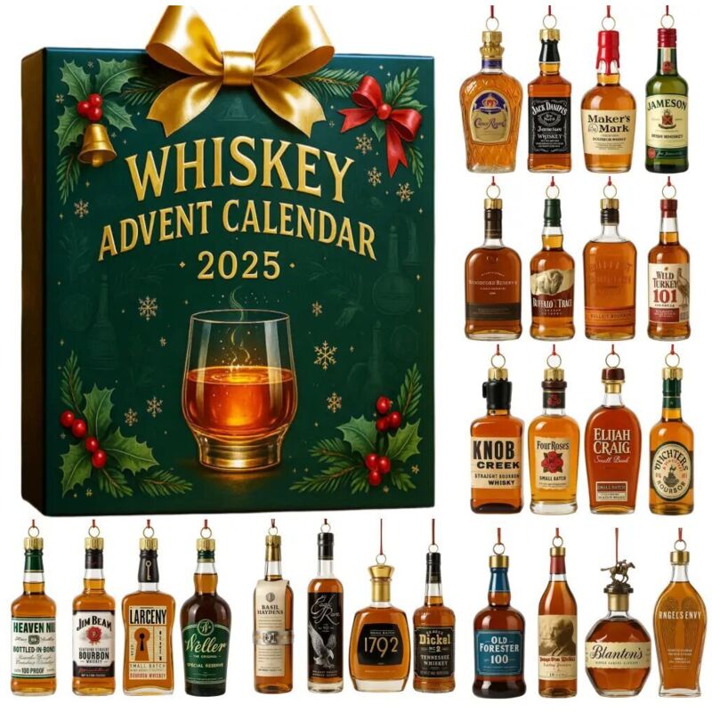 Bier-Adventskalender, Whisky-Adventskalender (Überraschungsbox), Weihnachts-Überraschungsbox-Schlüsselanhänger