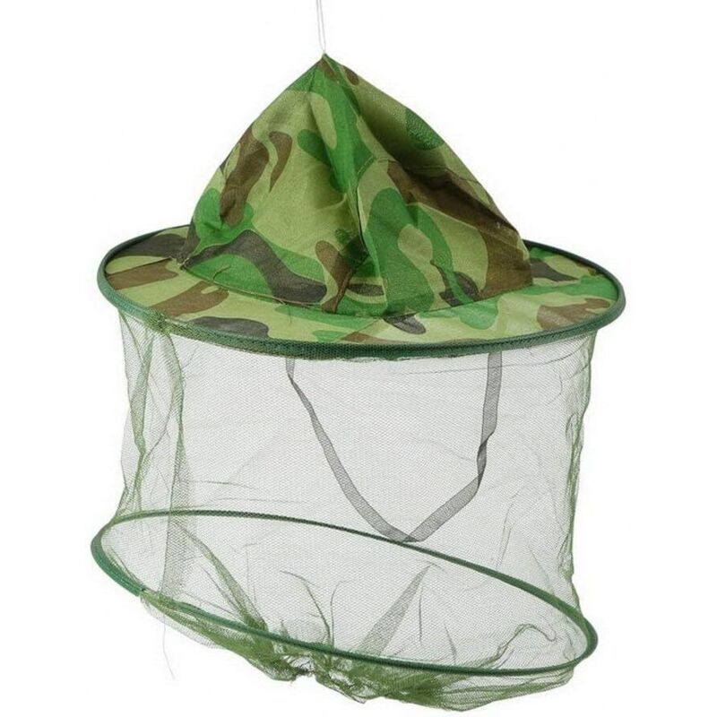 Camouflage-Imkerhut, Gesichtsschutz aus Netzgewebe, Angelausrüstung für den Außenbereich, Schutzausrüstung für den Außenbereich