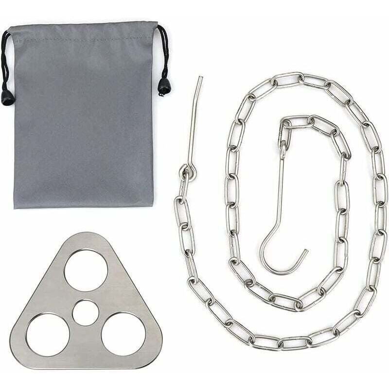 ZVD - Campfire Grill Tripod, Camping Tripod Hanging Bracket, Camping Tripod Pot Hook, Camping Pot Tripod, Portable Pot Barbecue Hook, for Campfire Pot