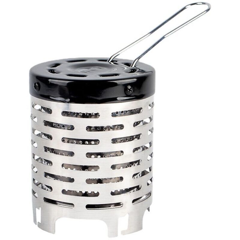 Camping-Gaskocher, Metallheizung, Camping-Mini-Heizung mit einem Griff, Zeltheizung aus Edelstahldecke, für Outdoor-Camping-Wandern..DEBUNS