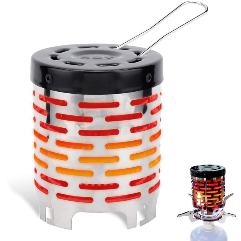 Camping, Outdoor-Camping-Heizung, tragbare Gasheizung, Camping-Heizung, Campingkocher-Abdeckungsadapter-Heizung für Outdoor-Aktivitäten, Zeltofen
