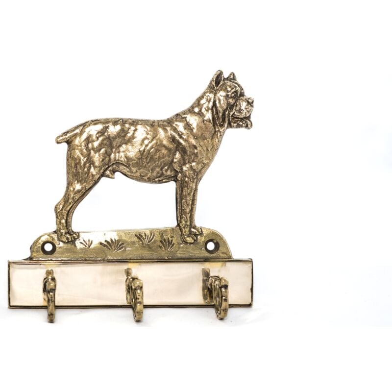 Cane Corso Italiano - ein Schlüsselanhänger mit Hund, ein Halter aus Messing für Hundezubehör, eine elegante Dekoration für den Flur von Art-Dog