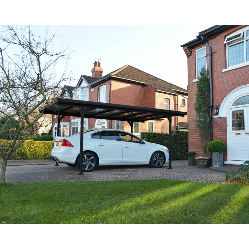 Canopia Einzel Carport MODENA 5000 Garage Aluminium 504 x 300cm Abstellplatz