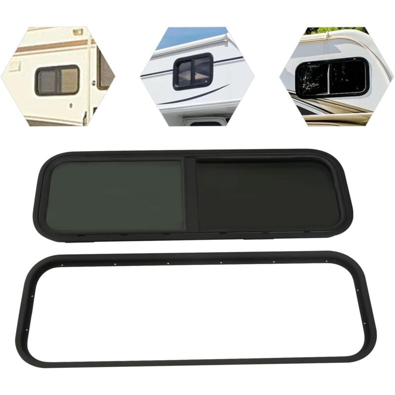 Caravan Seitenfenster Wohnmobilfenster Getönt Schiebefenster Ausstellfenster Wohnmobil Fenster rv Camper-Fenster Wohnwagen Seitenfenster 900 x 300mm