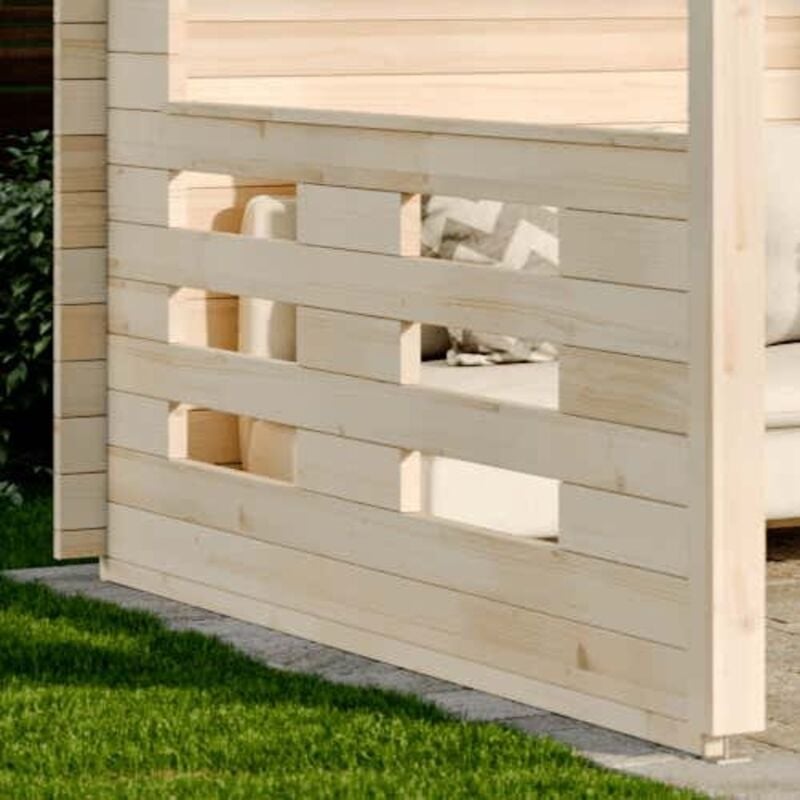 Alpholz Gartenhaus Modell Hanna-40 Gartenhaus aus Holz in Pinie, Holzhaus mit 40 mm Wandstärke inklusive Terrasse, Blockbohlenhaus mit Montagematerial