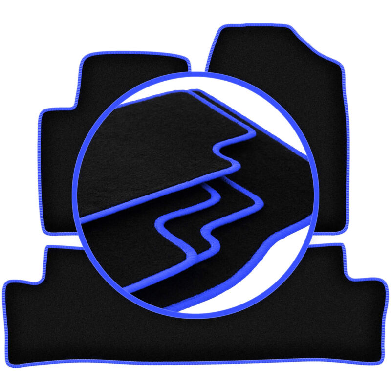 CARLUX-BLUE Auto-Fußmatten für: Hyundai i10 II Fließheck (2013-)