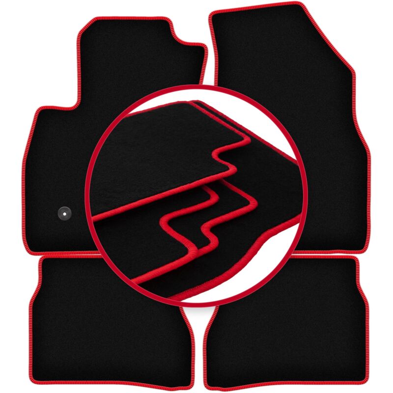 CARLUX-RED Auto-Fußmatten für: Opel Combo D 0 (2011-2018)