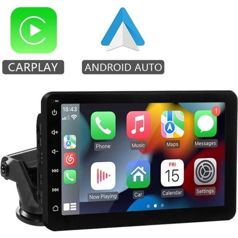 CarPlay-Multimedia-Bildschirm – Kabelloser CarPlay-Dongle – Kompatibel mit Apple und Android – Geeignet für Autoradios – Kabelloses CarPlay –