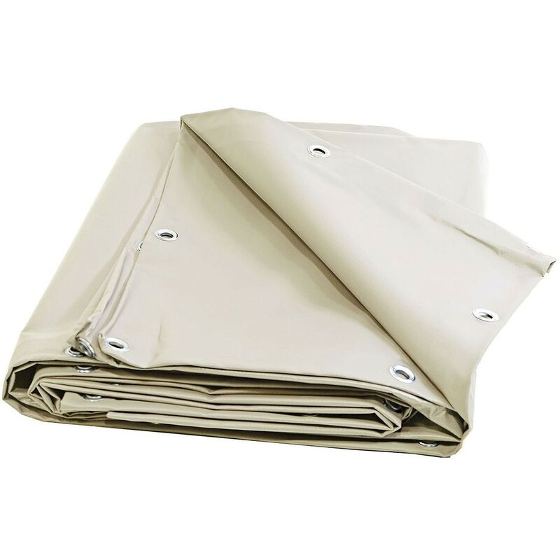 Carport-Plane Elfenbein 3x4 m - 10 Jahre Garantie TECPLAST - XP640CP - Wasserdichte Carport-Plane - Made in France