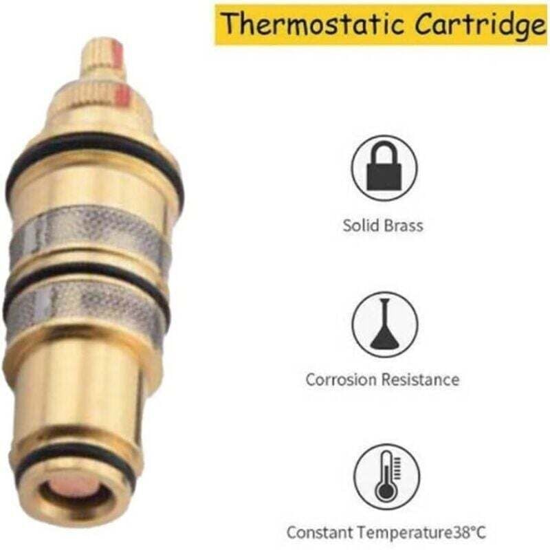 Thermostatische Duschkartusche, Thermostatkern, einfach zu installierender Messing-Waschtischhahn, Thermostatkartusche für die Wäsche für
