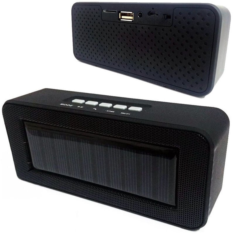 Trade Shop Traesio - Trade Shop - lautsprecher lautsprecher CH-303C bluetooth tragbar solar laden microsd usb fm aux -