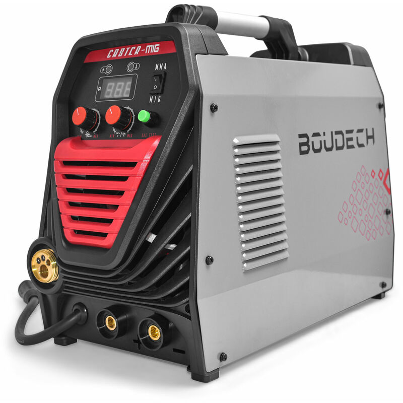 CASTER-MIG 160Amp Dauerdrahtschwei�ger�t mit dualer MIG/MMA-Funktion. Lieferung mit Schwei�pistole, Masseklemme, Elektrodenhalter, B�rsten und