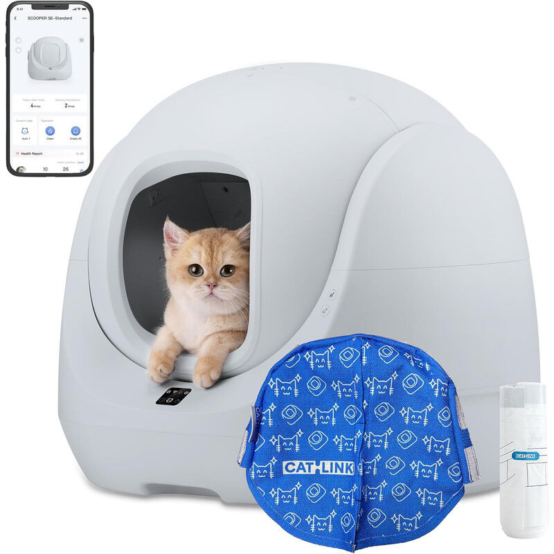 Catlink - Katzentoilette Baymax-Lite Selbstreinigende Katzentoilette, 4 Reinigungsmodi, app