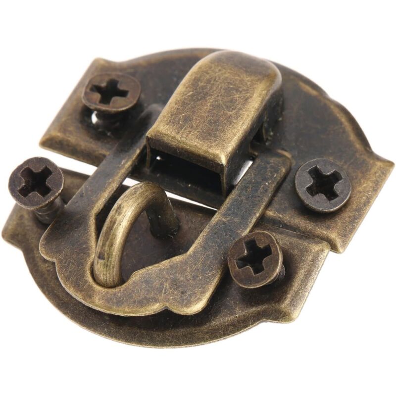 Ccykxa - 10 Stück Vintage-Verschlüsse, Haspen-Verschluss, Vintage-Präge-Haspeln, 27 x 29 mm, für Schmuckschatullen usw.