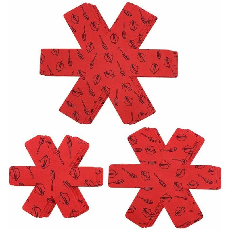 Ccykxa - 12 Stück Topfschutz in verschiedenen Größen, Topfschutz, kratzfester Topfschutz für Küchenutensilien, Töpfe und Schüsseln