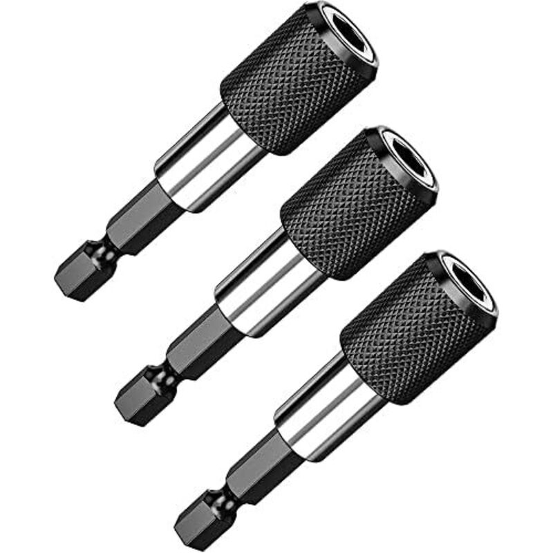 3 Stück magnetischer Schnellwechsel-Bithalter, 1/4 Zoll magnetischer Bithalter für Akkuschrauber, geeignet für Bohrmaschine, Schraubendreher,