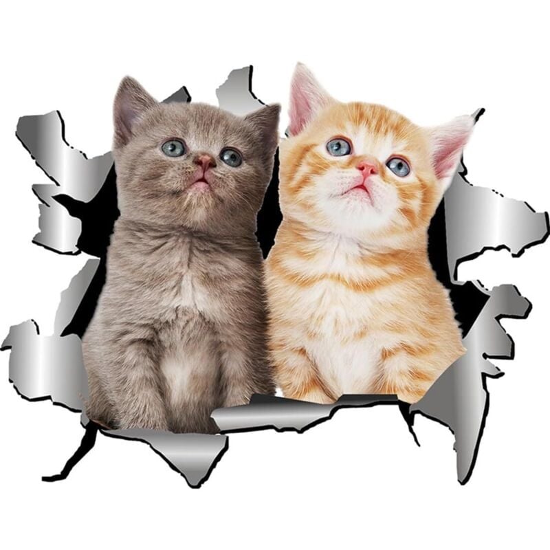 3D-Autoaufkleber, niedliche Katzenaufkleber, Tierthema, Wandaufkleber, Autoaufkleber, Dekoration, personalisierte