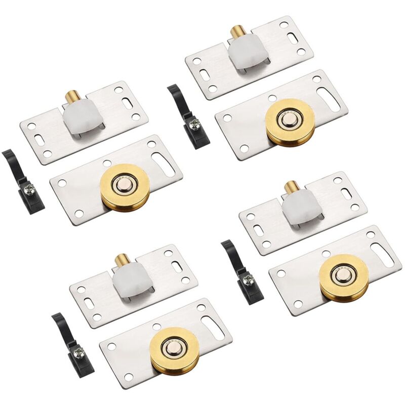 CCYKXA 4 Paar Schiebetürräder, Schiebetürrollen, Schranktürrolle, Schiebemöbelräder für Schränke, Kleiderschränke, Fenster, Schiebetüren