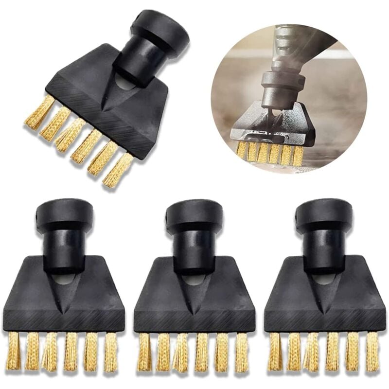 4 Stück Fugenbürsten für Kärcher, Dampfreiniger-Zubehör für Kärcher SC1, SC2, SC3, SC4, SC5, für Kärcher Dampfreiniger Bürstenzubehör,
