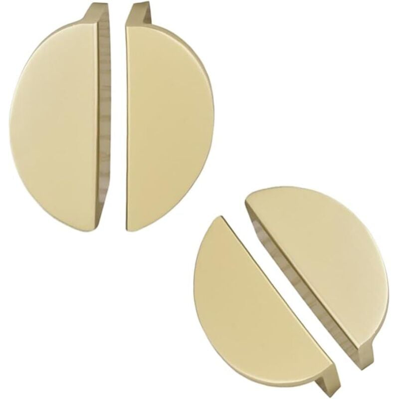 4 Stück Gold Möbelknopf Halbmond Schubladengriff Gebürstetes Gold Schubladengriffe Metall Küchengriffe Gold Metall Möbelgriffe Küchentürknauf - Ccykxa